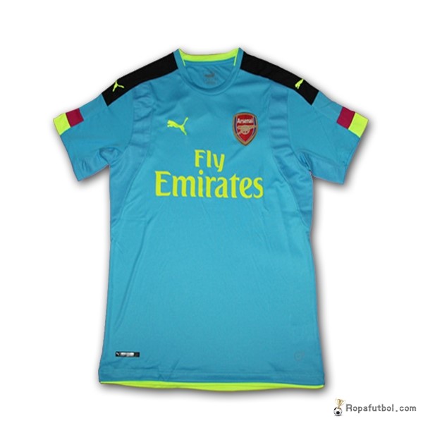 Camiseta Arsenal Replica Segunda Ropa Portero 2016/17 Azul